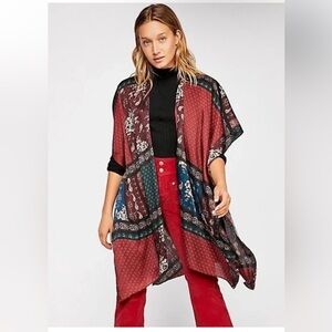 Free People Mon Cheri Kimono Poncho OS